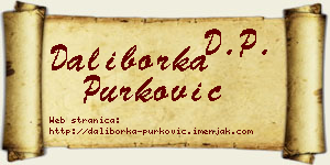 Daliborka Purković vizit kartica